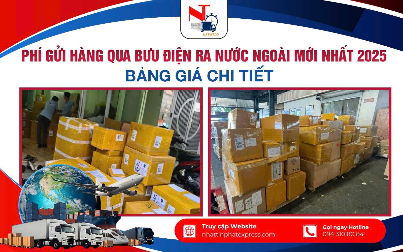 Phí Gửi Hàng Qua Bưu Điện Ra Nước Ngoài Mới Nhất 2025 – Bảng Giá Chi Tiết