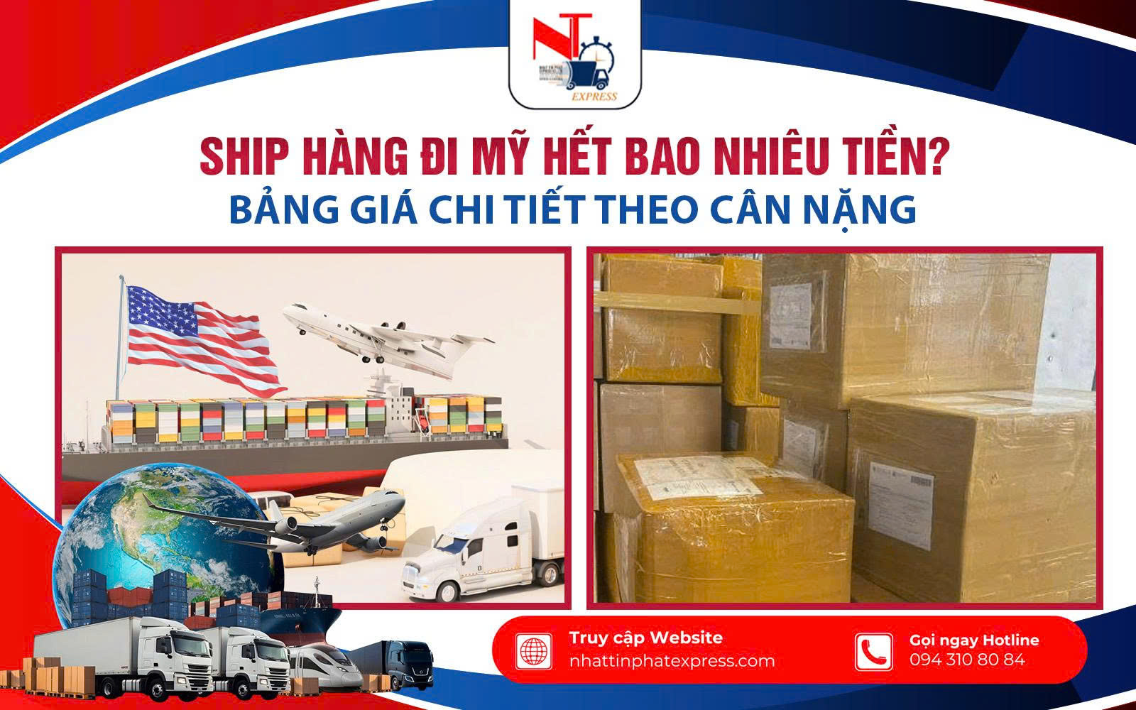 Ship Hàng Đi Mỹ Hết Bao Nhiêu Tiền? Bảng Giá Chi Tiết Theo Cân Nặng